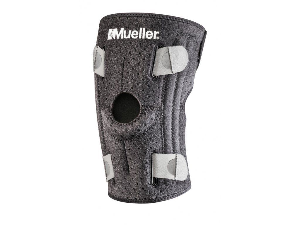 Černá kolenní ortéza Mueller Adjust-to-Fit — produktová fotografie z nabídky prodejce